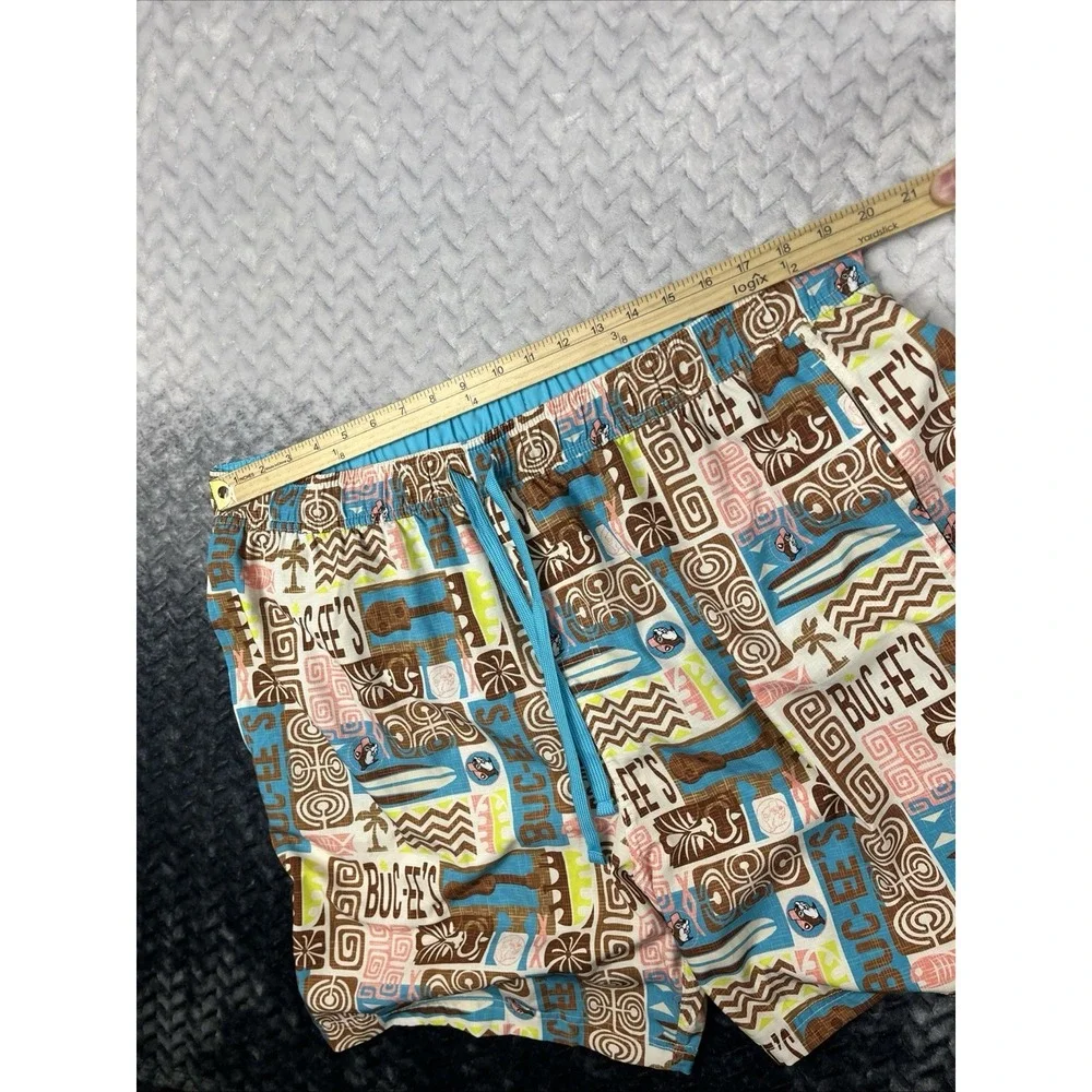Buc-ee's Mens Swim Trunks Beach Shorts 2XL Hawaiian Surfer Beaver Pattern Bucees